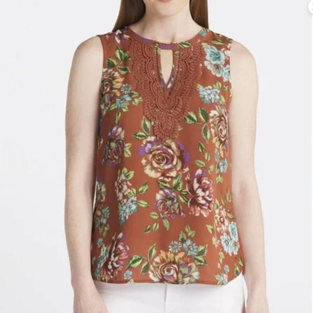 Daniel Rainn sleeveless floral print top